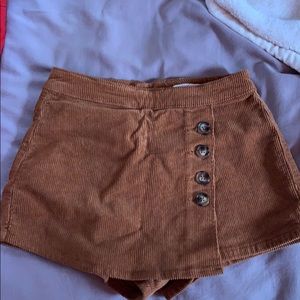 so cute brown wrap skort from pacsun